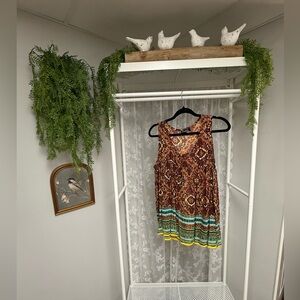 Papa Sleeveless Tunic Blouse | Boho Design With Buttons | Flowy - Size Large